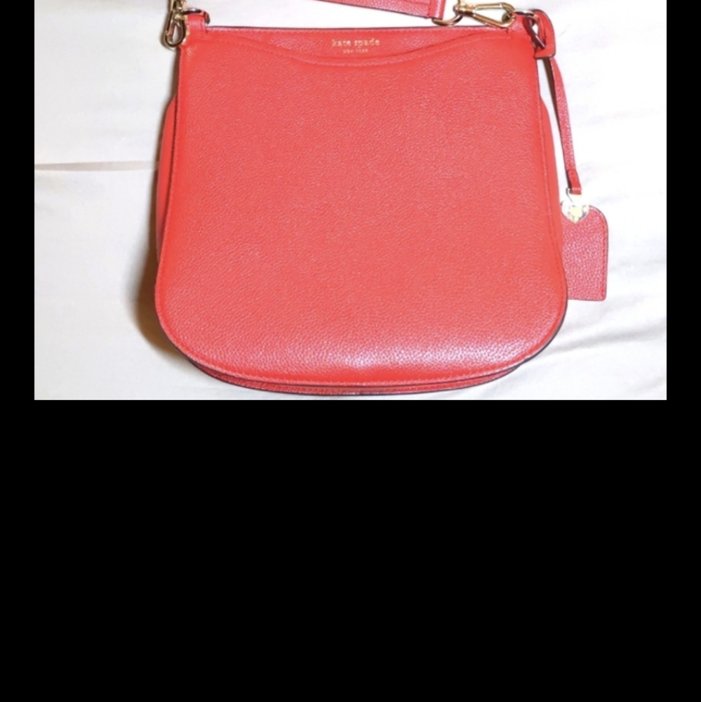 Authentic Red Kate Spade leather crossbody bag